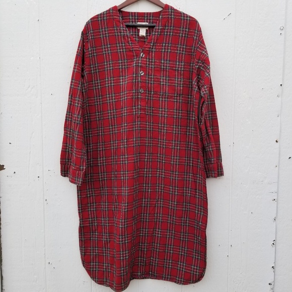 ll bean ladies flannel nightgown